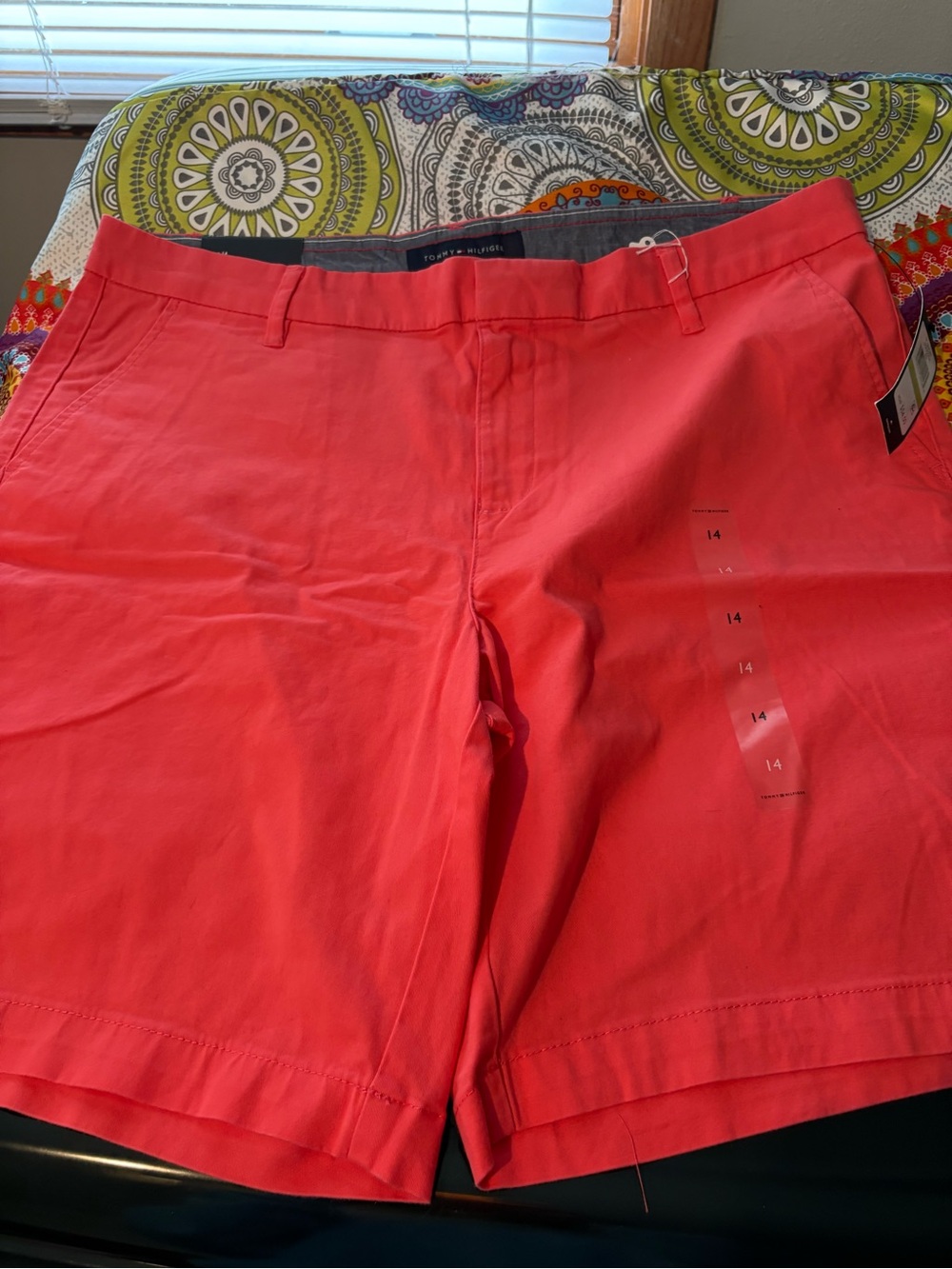 Tommy Hilfiger Women’s Coral Pink Flat Front Shorts